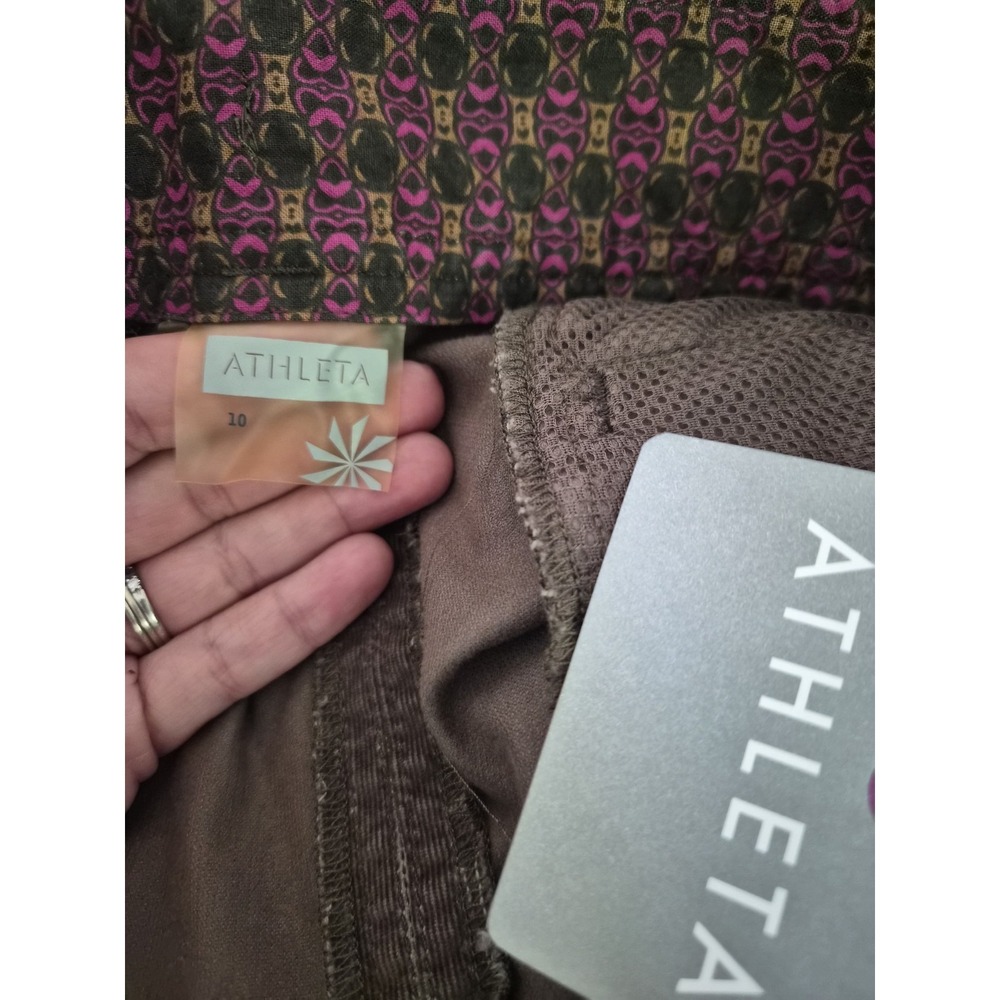 Athleta Whenever Corduroy Skirt Brown A-Line Stretch Cotton NWT Women's 10 - Picture 4 of 6